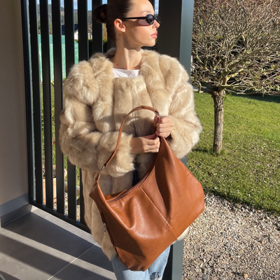 Sac fourre-tout en cuir souple pour femmes