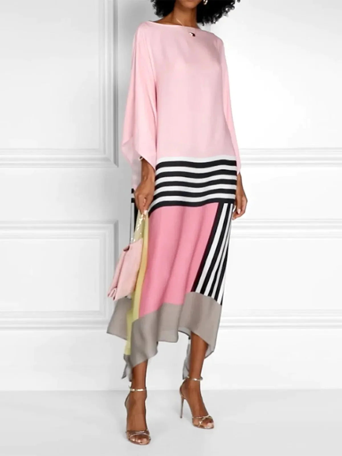 Anika® – Pink Candy-Stripe Caftan