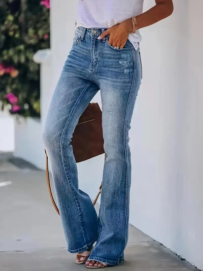 Jeans svasati a vita alta