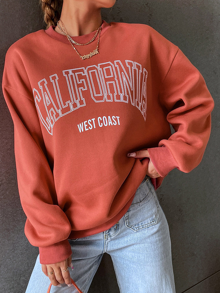 California West Coast Printed Crewneck Sweater