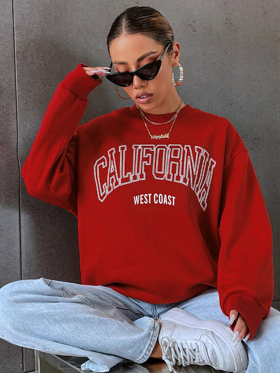 California West Coast Printed Crewneck Sweater